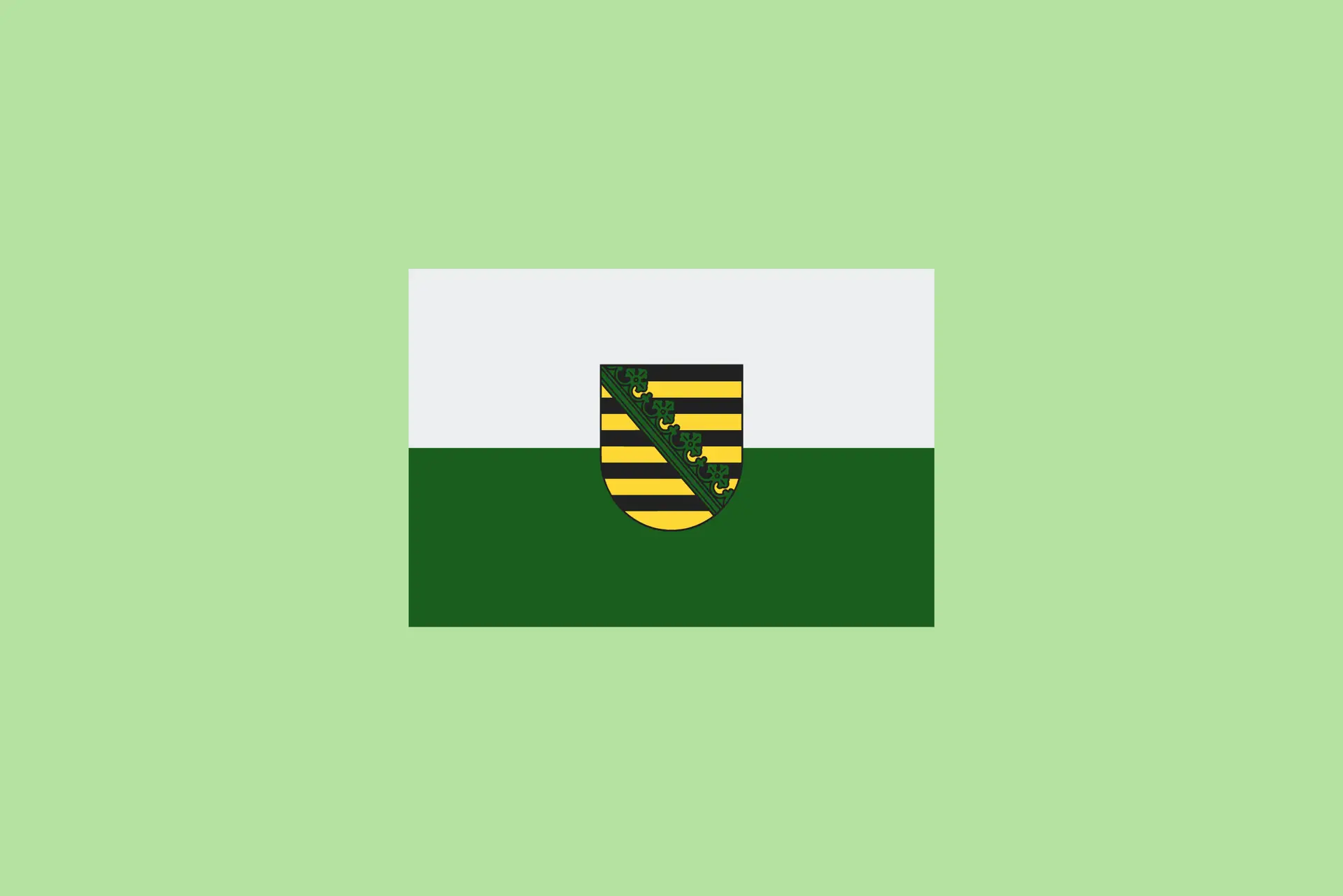 Hier sieht man eine Flagge Sachsens. In diesem Artikel findest du alles über das Thema Förderung Photovoltaik Sachsen 2024