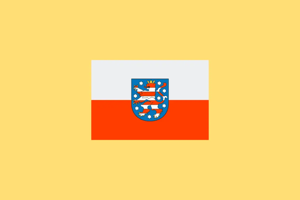 Hier ist die Flagge Thüringens zu sehen. Erfahre alles zum Thema Förderung Photovoltaik Thüringen 2024