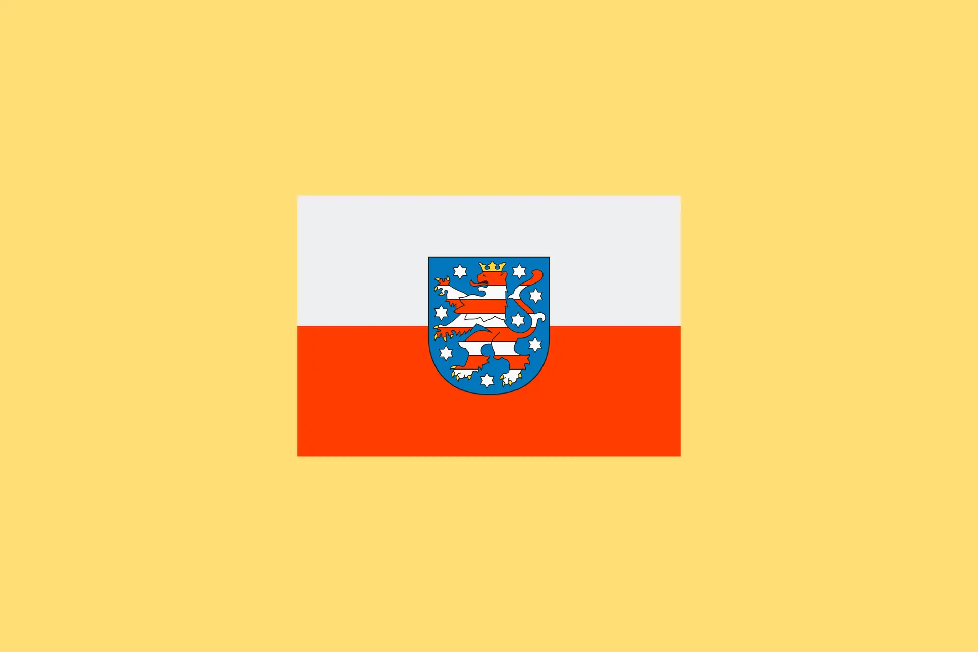Hier ist die Flagge Thüringens zu sehen. Erfahre alles zum Thema Förderung Photovoltaik Thüringen 2024