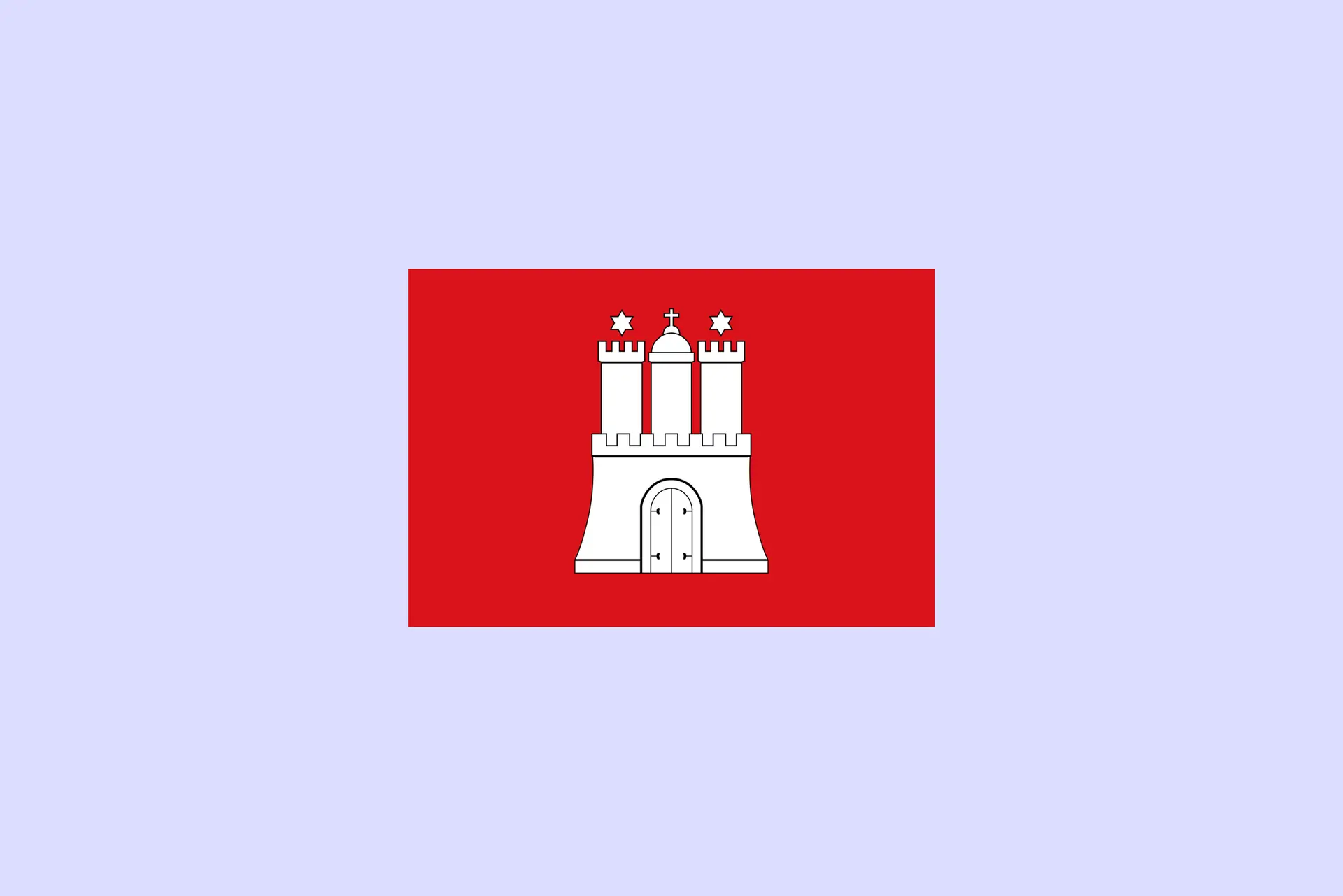 Hier sieht man die Flagge Hamburgs. Erfahre in diesem Beitrag alles über das Thema Photovoltaik Förderung Hamburg 2024